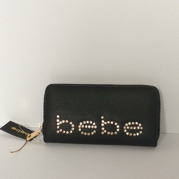 bebe Handbags - Bebe Rhinestone Zip Around Wallet bebe Handbags - Bebe Rhinestone Zip Around Wallet